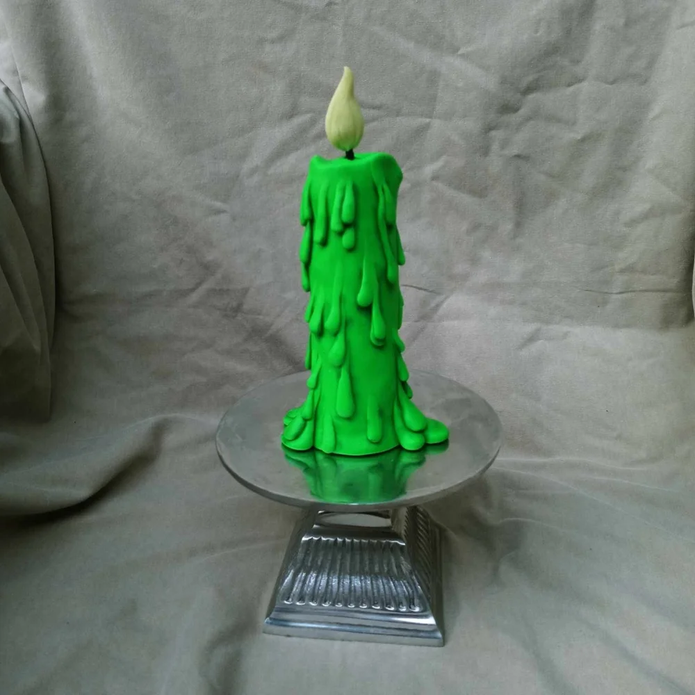 💚🐸 Melting 🕯🎃 Candle Face 🕷 Neon Green - Picture 11 of 11